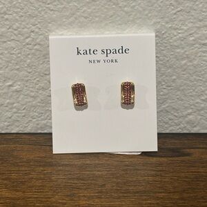 Kate Spade Hot Dog and Gold Tone Earrings